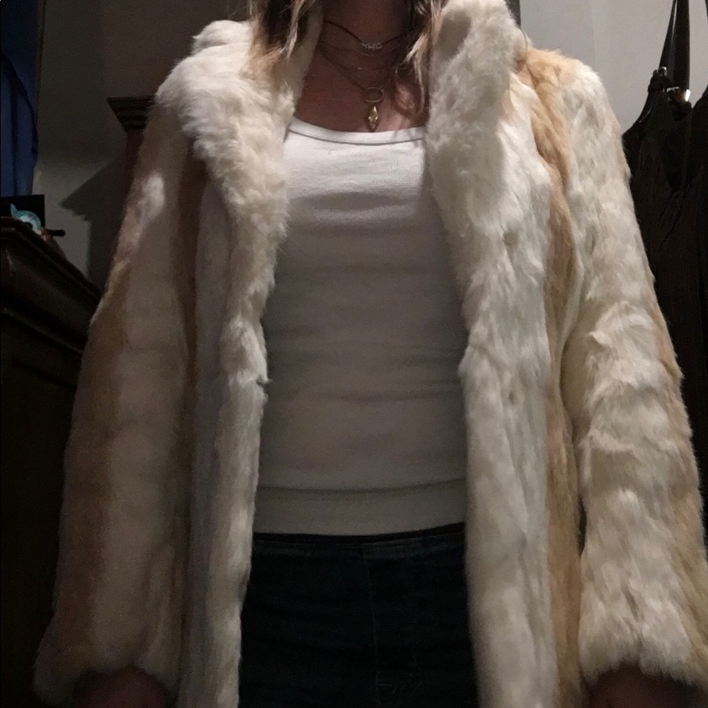 Rabbit fur vintage jacket